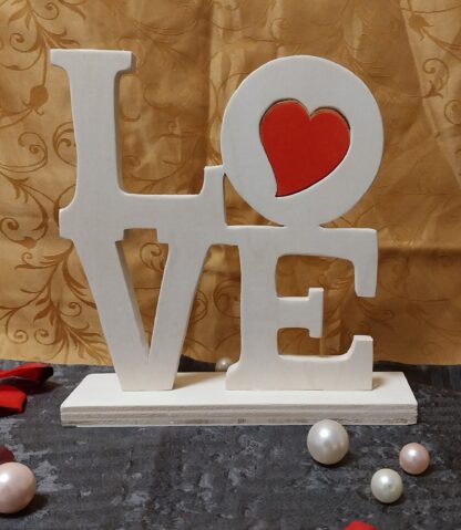 Holzskulptur „Herzvolle Liebe"